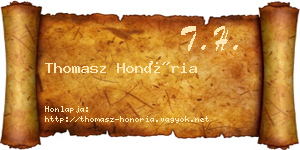 Thomasz Honória névjegykártya